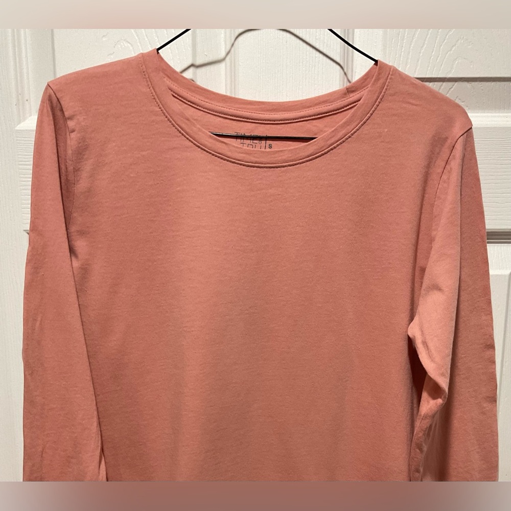 Dark peach long sleeve T-shirt women S